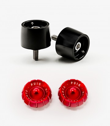 Puig Lenkerendgewichte Thruster 9874N+9420R in Rot für Yamaha YZF-R1/R1 Race (15-26), YZF-R6/R6 Race (17,21-24), YZF-R7 (22-26)