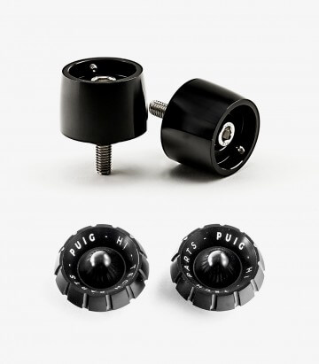 Puig Lenkerendgewichte Thruster 9874N+9420N in Schwarz für Yamaha YZF-R1/R1 Race (15-26), YZF-R6/R6 Race (17,21-24), YZF-R7 (22-