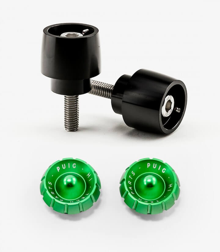 Puig Lenkerendgewichte Thruster 9875N+9420V in Grün für Yamaha MT-09 Tracer (15-17)