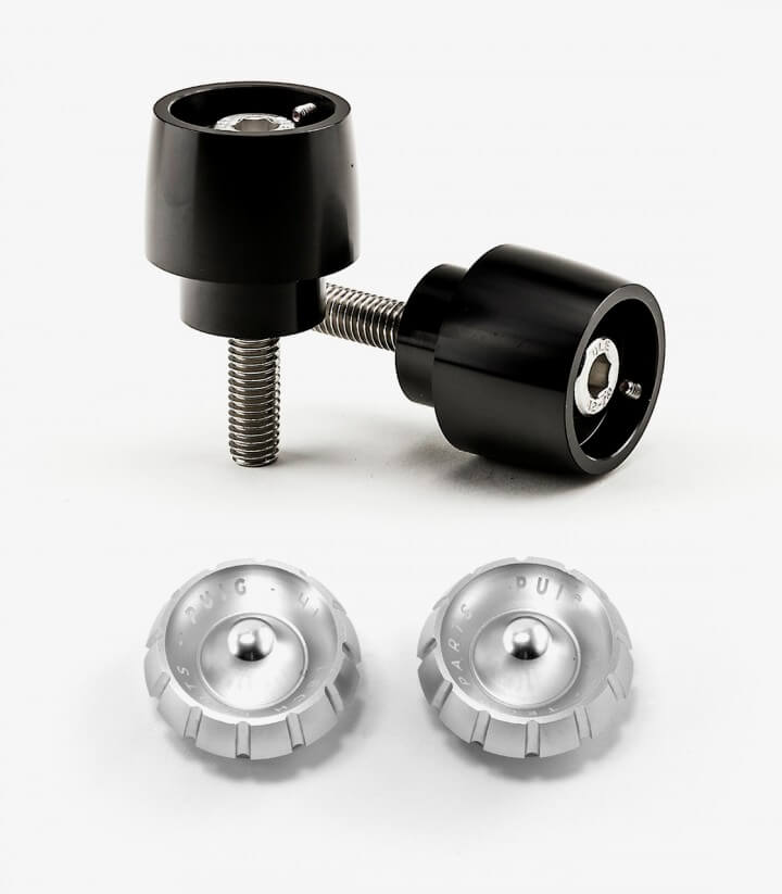 Puig Lenkerendgewichte Thruster 9875N+9420P in Silber für Yamaha MT-09 Tracer (15-17)