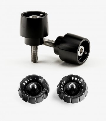 Puig Lenkerendgewichte Thruster 9875N+9420N in Schwarz für Yamaha MT-09 Tracer (15-17)