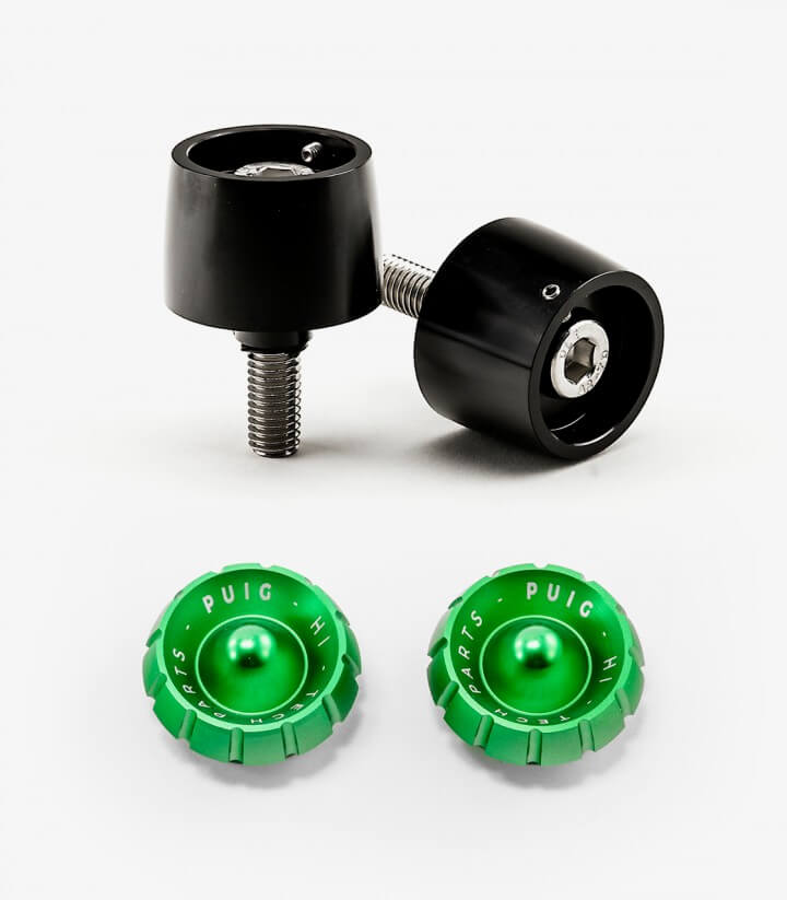 Puig Lenkerendgewichte Thruster 9876N+9420V in Grün für Yamaha MT-07 Tracer (16-17), Tracer 700 (18-20), Tracer 7 (21-24)