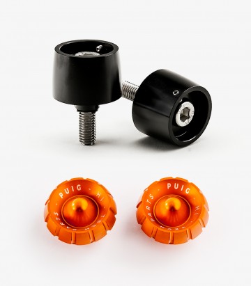 Contrapesos Thruster Puig color Naranja para Yamaha MT-07 Tracer