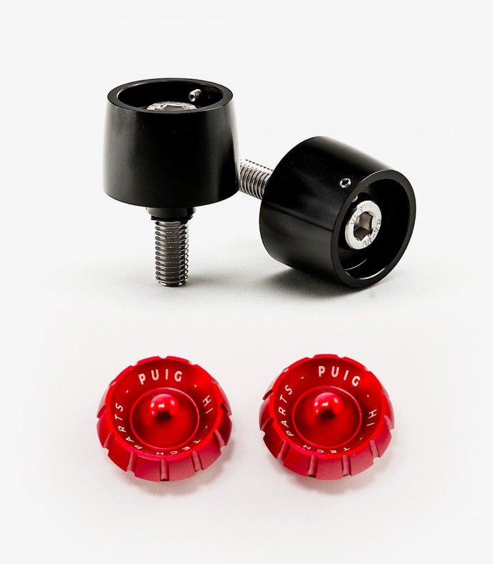 Contrapesos Thruster Puig color Rojo para Yamaha MT-07 Tracer