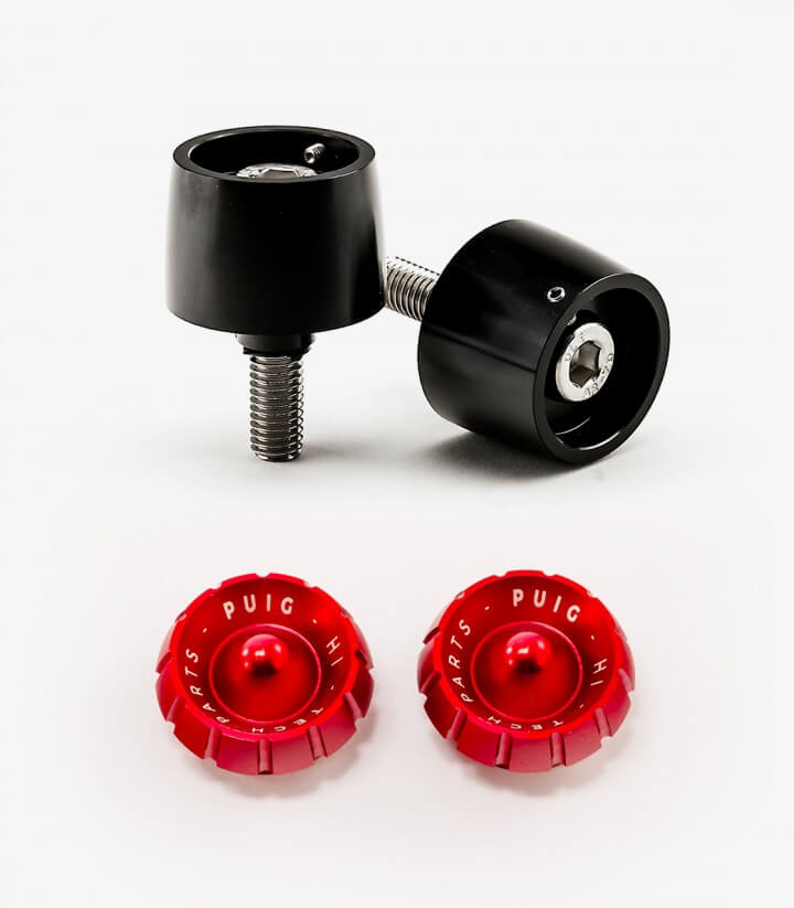 Puig Lenkerendgewichte Thruster 9876N+9420R in Rot für Yamaha MT-07 Tracer (16-17), Tracer 700 (18-20), Tracer 7 (21-24)