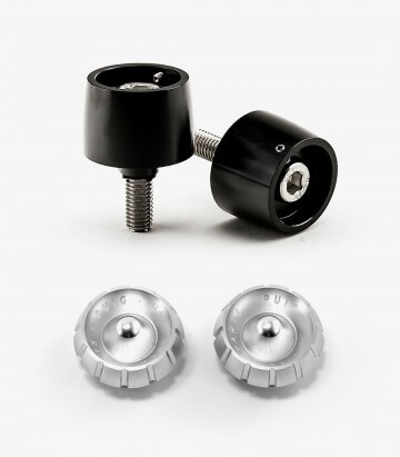 Puig Lenkerendgewichte Thruster 9876N+9420P in Silber für Yamaha MT-07 Tracer (16-17), Tracer 700 (18-20), Tracer 7 (21-24)