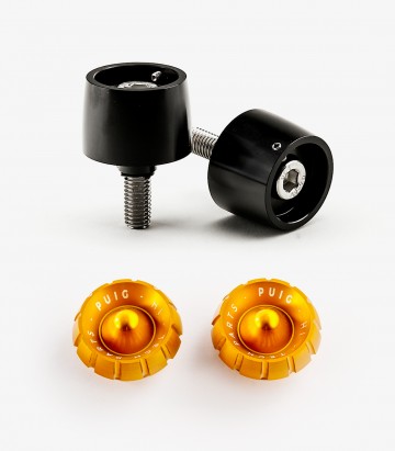 Puig Lenkerendgewichte Thruster 9876N+9420O in Gold für Yamaha MT-07 Tracer (16-17), Tracer 700 (18-20), Tracer 7 (21-24)