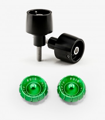 Puig Lenkerendgewichte Thruster 9877N+9420V in Grün für several Kawasaki models