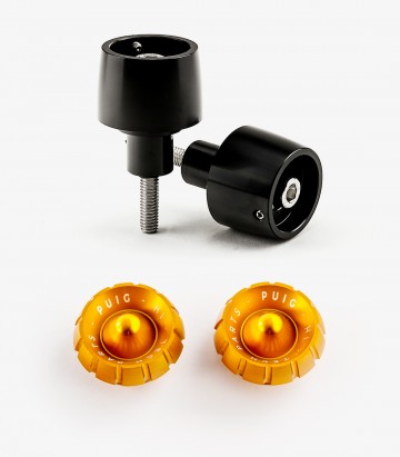 Puig Lenkerendgewichte Thruster 9877N+9420O in Gold für several Kawasaki models