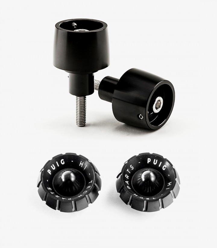 Contrapesos Thruster Puig color Negro para Kawasaki Ninja 650, Ninja H2 SX, Versys-X 300, Z650