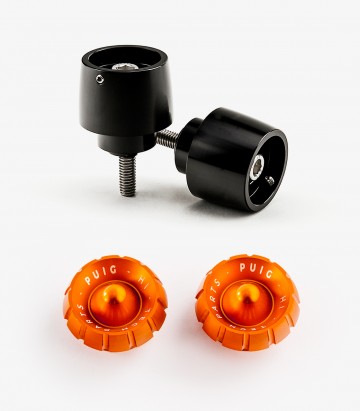 Puig Lenkerendgewichte Thruster 9878N+9420T in Orange für several Honda models