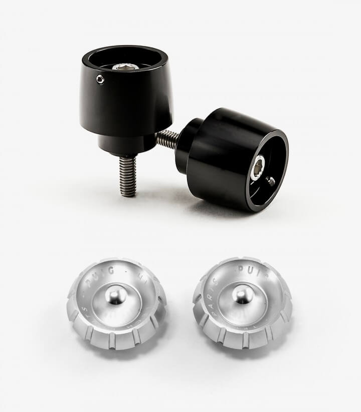 Puig Lenkerendgewichte Thruster 9878N+9420P in Silber für several Honda models