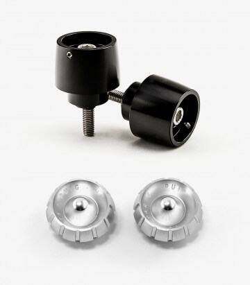 Puig Lenkerendgewichte Thruster 9878N+9420P in Silber für several Honda models