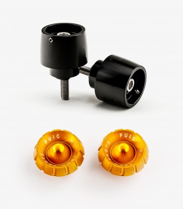 Puig Lenkerendgewichte Thruster 9878N+9420O in Gold für several Honda models