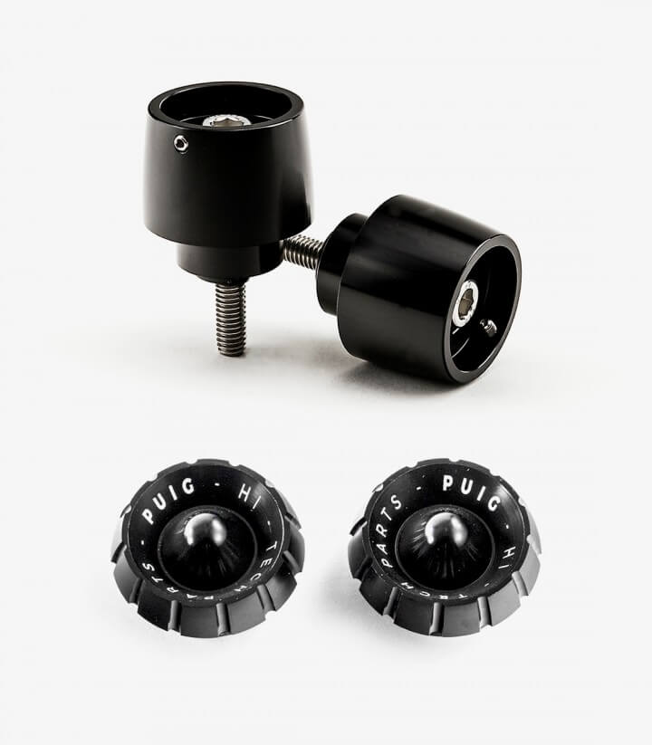 Puig Lenkerendgewichte Thruster 9878N+9420N in Schwarz für several Honda models