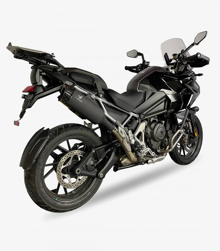 Auspuff BC4093SBC IXRACE DESERT Schwarz für Triumph Tiger 1200 GT/Rally (22-24), Tiger 850/900 GT/Rally (20-23)