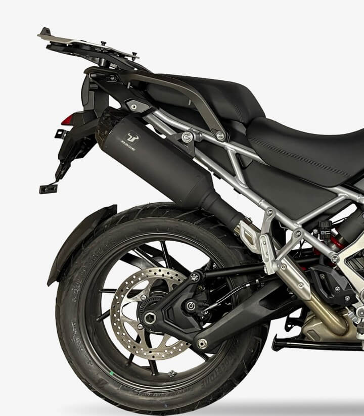 Auspuff BC4093SBC IXRACE DESERT Schwarz für Triumph Tiger 1200 GT/Rally (22-24), Tiger 850/900 GT/Rally (20-23)