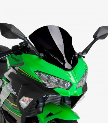 Windschild Puig Z-Racing Kawasaki Ninja 400 (18-24), 7 Hybrid/E-1 (24-26) Schwarz 9976N