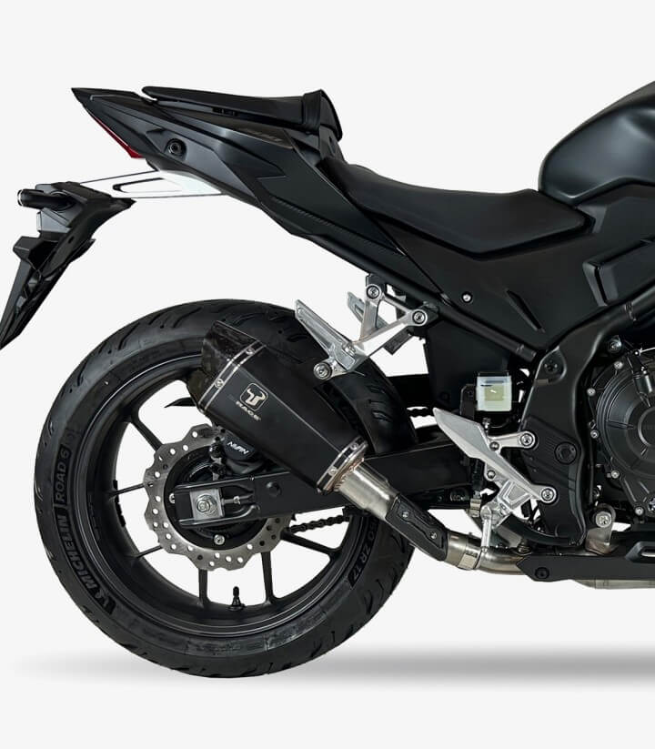 Auspuff MH6037B IXRACE M8 Schwarz für Honda CB 500 Hornet, CBR 500 R, NX500 (24-26)