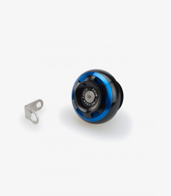 Puig Track Oil Filler Cap Blue 20343A for various Aprilia models