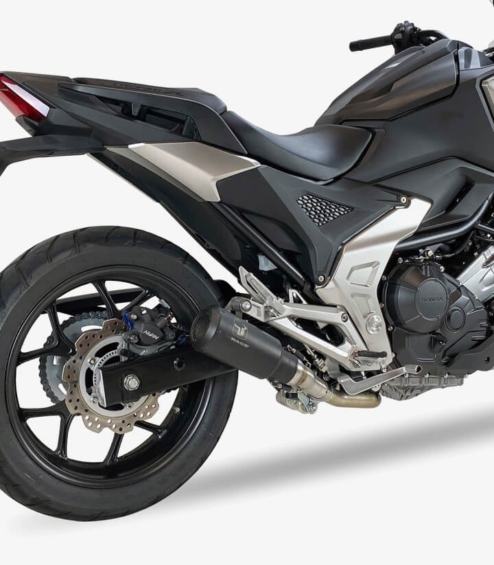 Auspuff AH6262SB IXRACE MK2B Schwarz für Honda NC 700 X/S/Integra (12-13), NC 750 X (14-26), S/Integra (14-20)