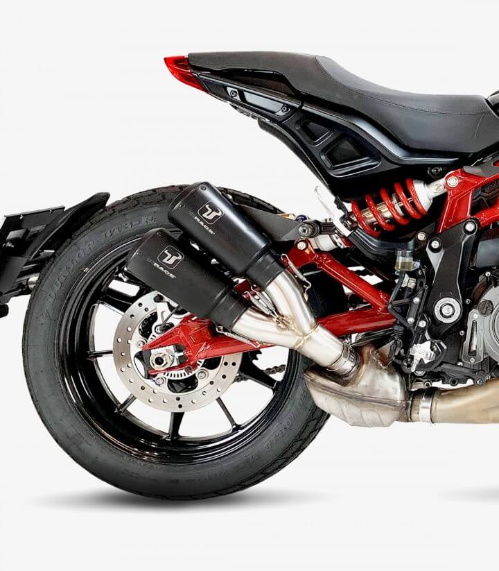 Auspuff AI2220SB IXRACE MK2B Schwarz für Indian FTR 1200 S/R (18-20)