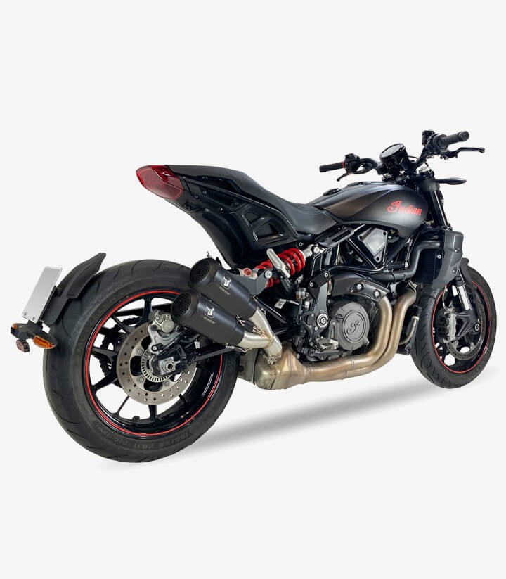 Auspuff AI2222SB IXRACE MK2B Schwarz für Indian FTR 1200 S/R (22-23)