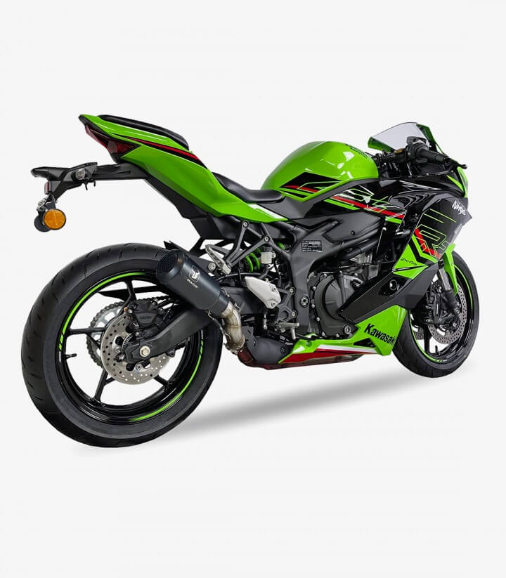 Auspuff AK7242SB IXRACE MK2B Schwarz für Kawasaki Ninja ZX-25 R, ZX-4 R/RR (23-26)
