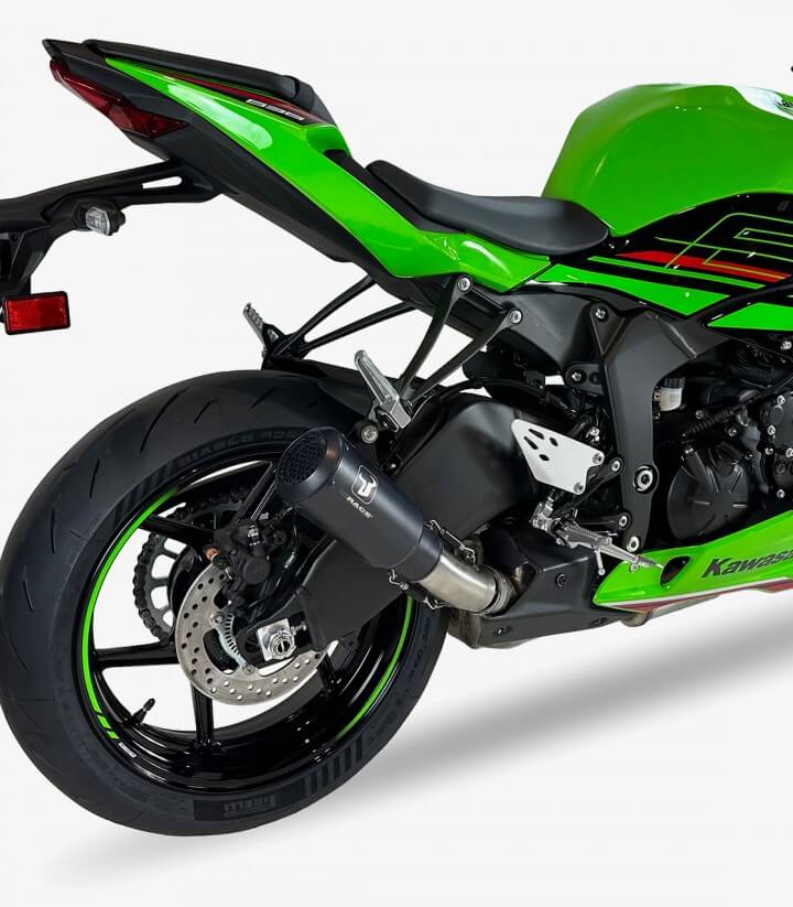 Auspuff AK7244SB IXRACE MK2B Schwarz für Kawasaki ZX-6 R (24-26)