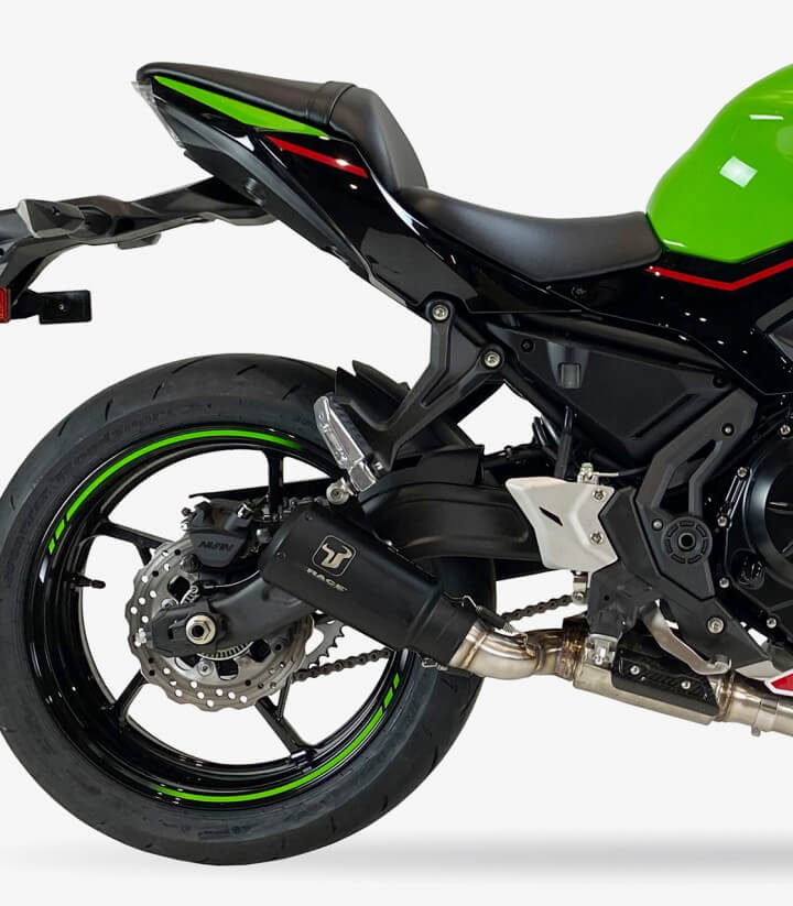 Auspuff AK7257SB IXRACE MK2B Schwarz für Kawasaki Ninja 650 / Z 650 Full System (23-26), Z 650 RS (24-26)