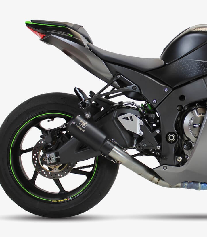 Auspuff AK7290SB IXRACE MK2B Schwarz für Kawasaki ZX-10 R (11-20)