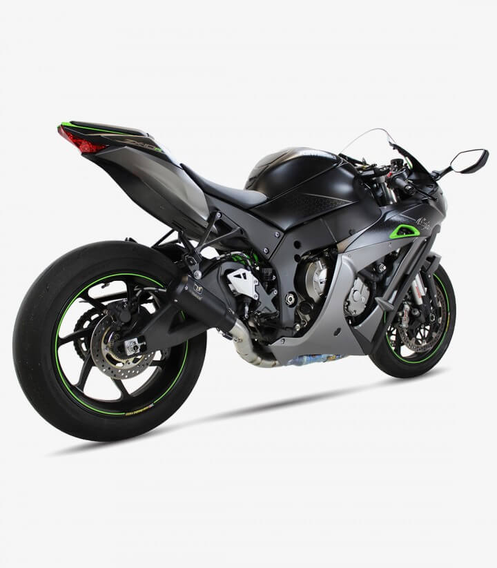 Auspuff AK7290SB IXRACE MK2B Schwarz für Kawasaki ZX-10 R (11-20)