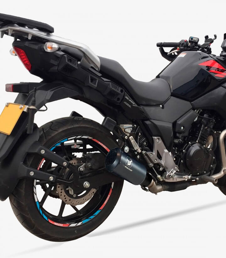 Auspuff AS8235SB IXRACE MK2B Schwarz für Suzuki DL 250 V-Strom (17-20), GSX-R 250 (17-20)