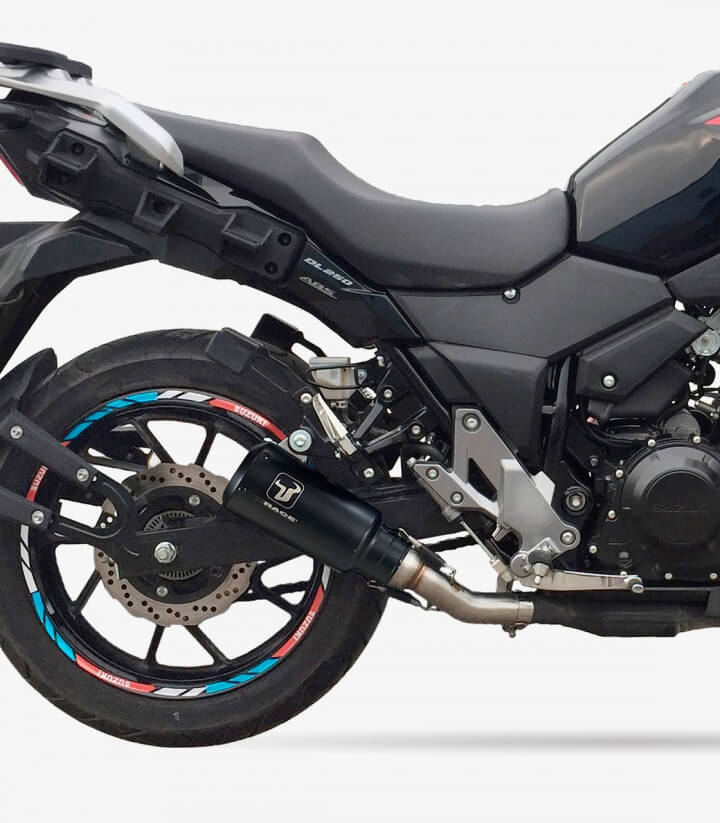 Auspuff AS8235SB IXRACE MK2B Schwarz für Suzuki DL 250 V-Strom (17-20), GSX-R 250 (17-20)