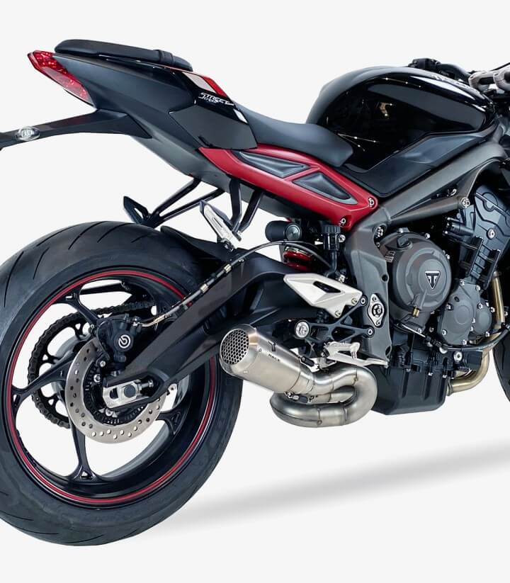 Auspuff AT4247S IXRACE MK2 Stahl für Triumph Street Triple 675 / 765 R (17-20)