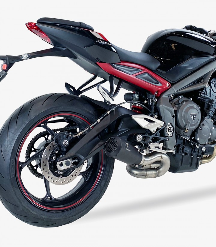 IXRACE AT4247SB MK2B Black Exhaust for Triumph Street Triple 675 / 765 R 17-20