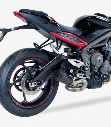 Auspuff AT4247SB IXRACE MK2B Schwarz für Triumph Street Triple 675 / 765 R (17-20)