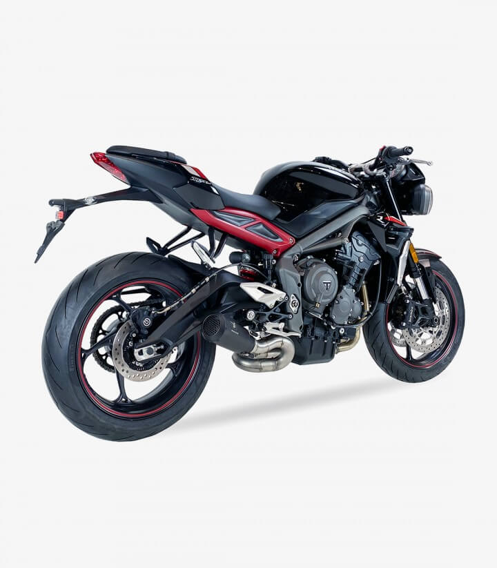 Auspuff AT4247SB IXRACE MK2B Schwarz für Triumph Street Triple 675 / 765 R (17-20)