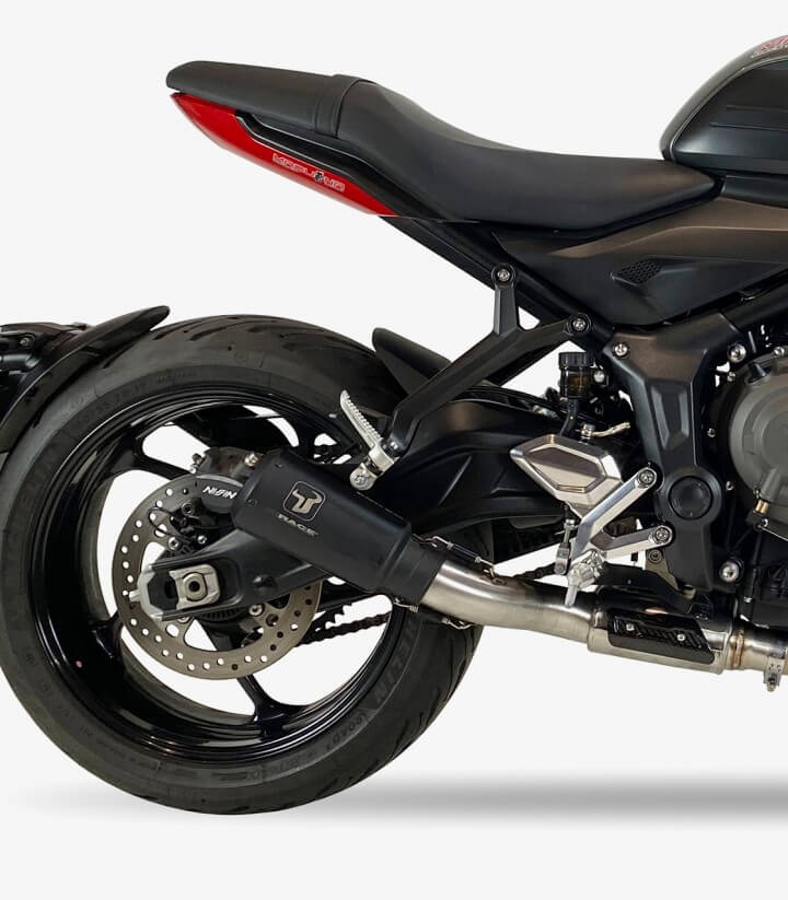 Auspuff AT4249SB IXRACE MK2B Schwarz für Triumph Trident 660 Full System (21-26)