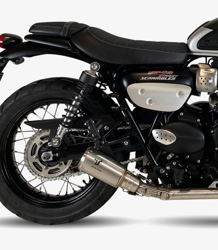 Auspuff AT4259S IXRACE MK2 Stahl für Triumph Street Scrambler 900 Full System (17-24)