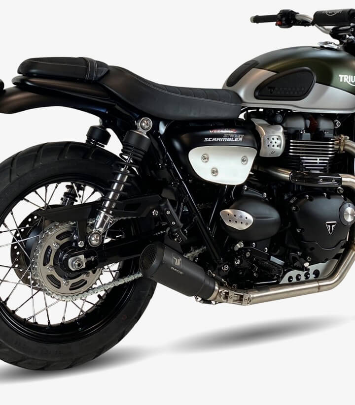 Auspuff AT4259SB IXRACE MK2B Schwarz für Triumph Street Scrambler 900 Full System (17-24)