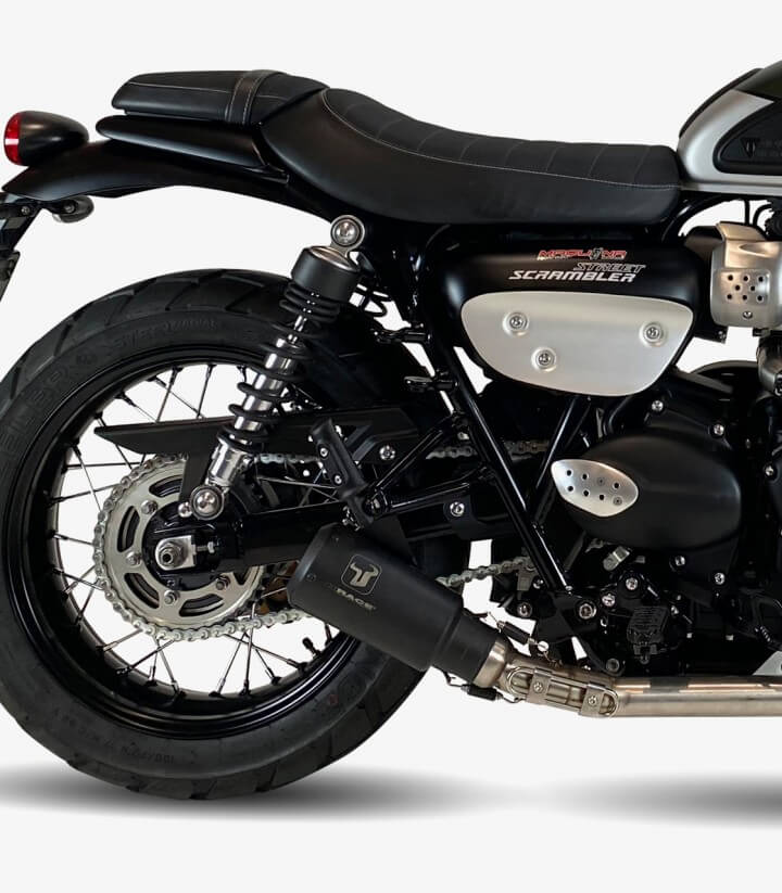 Auspuff AT4259SB IXRACE MK2B Schwarz für Triumph Street Scrambler 900 Full System (17-24)