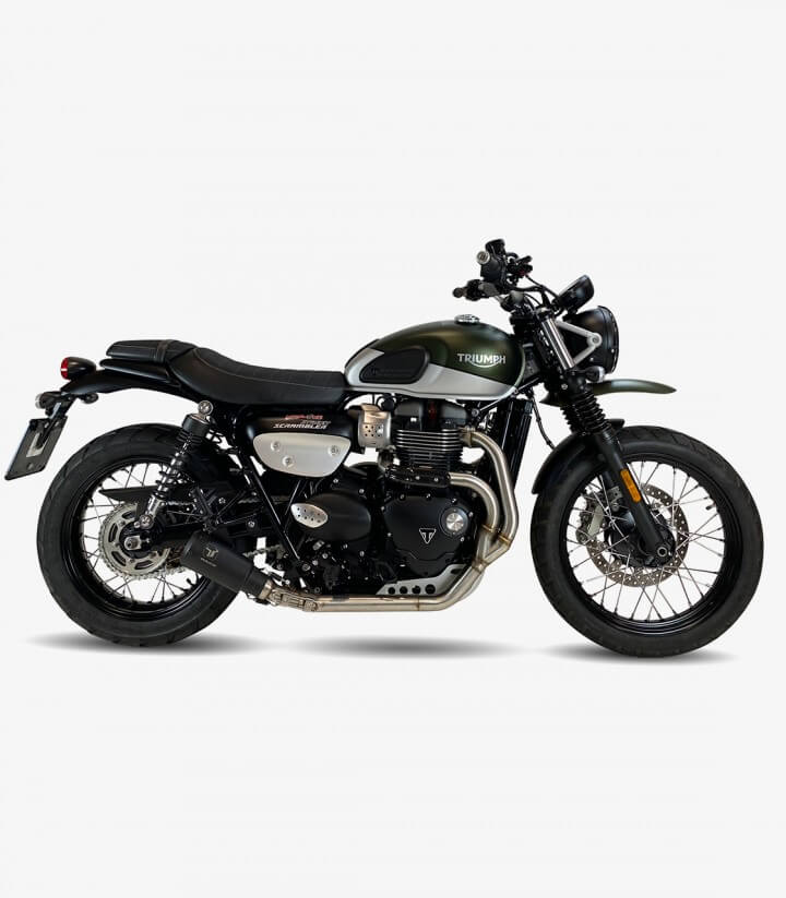 Auspuff AT4259SB IXRACE MK2B Schwarz für Triumph Street Scrambler 900 Full System (17-24)