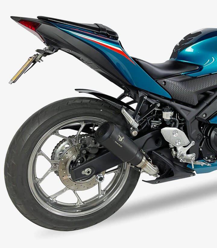 Auspuff AY9226SB IXRACE MK2B Schwarz für Yamaha MT-03 (21-26), YZF R3 (21-26)