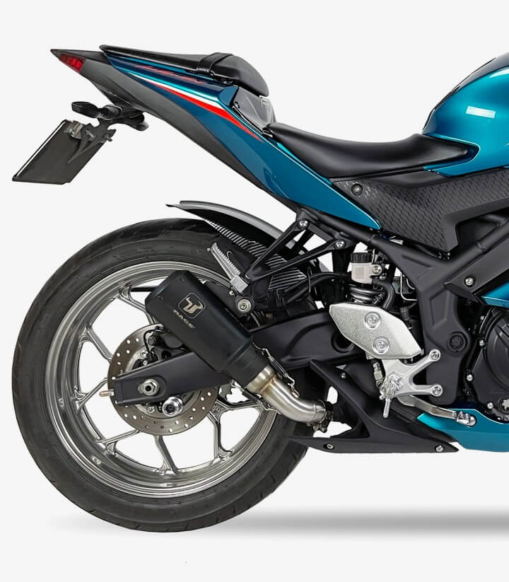 Auspuff AY9226SB IXRACE MK2B Schwarz für Yamaha MT-03 (21-26), YZF R3 (21-26)