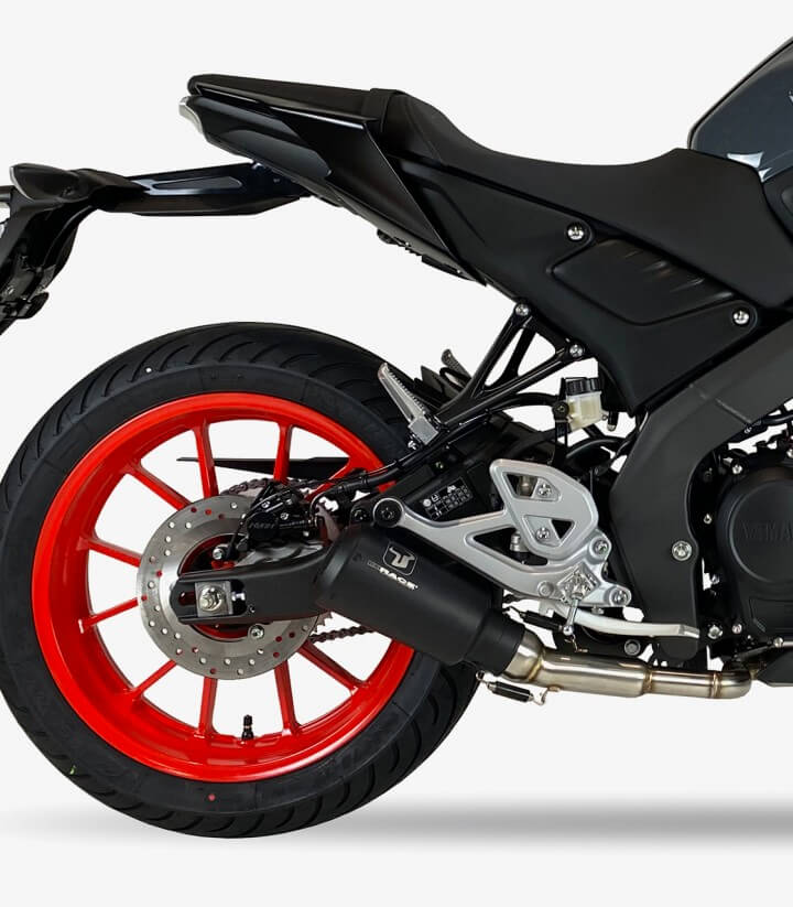 Auspuff AY9239SB IXRACE MK2B Schwarz für Yamaha MT-125 21-23