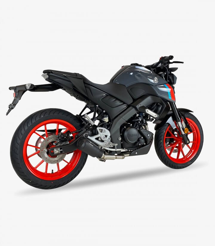 Auspuff AY9239SB IXRACE MK2B Schwarz für Yamaha MT-125 21-23