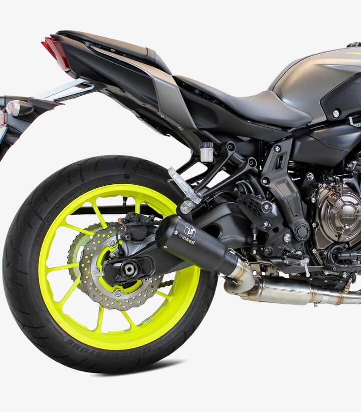 Auspuff AY9262SB IXRACE MK2B Schwarz für Yamaha MT-07 Full System WITH CAT. (14-20)