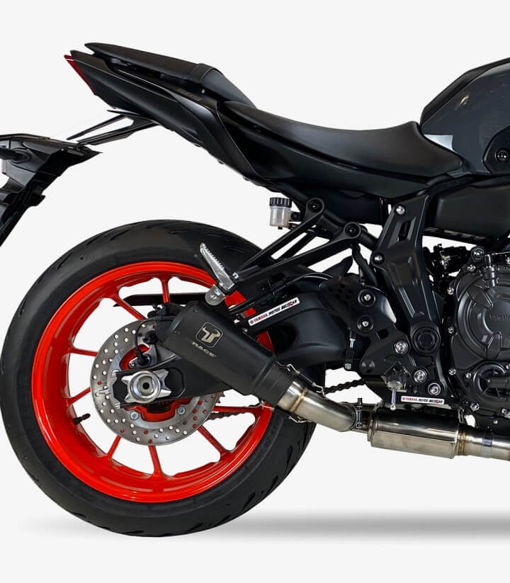 Auspuff AY9264SB IXRACE MK2B Schwarz für Yamaha MT-07 (21-26)