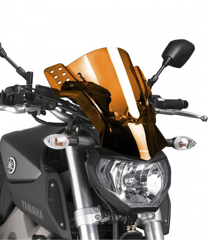 Windschild Puig Rafale Yamaha MT-07/09 Orange 6894T
